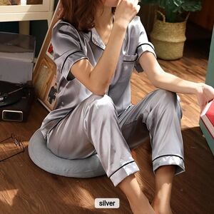 Women's Pajama Set in Silver